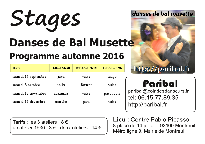 Stages Automne 2016
